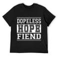 thumbnail image 1 of Mens Addiction Awareness Dopeless Hope Fiend Recovery Design T-Shirt Black, 1 of 5