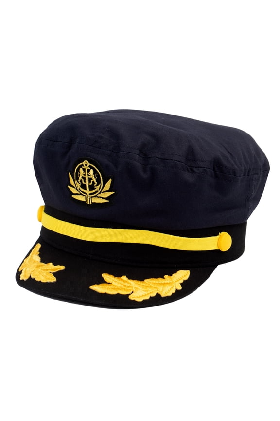 Mens Adjustable Captain's Cap - Navy