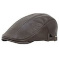 thumbnail image 2 of VOBOOM Genuine Leather Ivy Cap - Adjustable Newsboy Hat For Men & Women 2 of 11