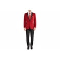 thumbnail image 1 of Mens Adolfo Velvet Dinner Jacket Shawl Satin Stage singer 3016J Christmas Red, 1 of 9