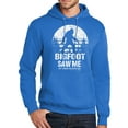 thumbnail image 1 of Mens Adult Bigfoot Saw Me Funny Hoodie Sweatshirt, 4XL Royal Blue, 1 of 3