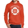 thumbnail image 1 of Mens Adult Firefighter Fireman Hoodie Sweatshirt, 3XL Orange, 1 of 3