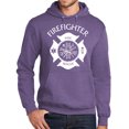 thumbnail image 1 of Mens Adult Firefighter Fireman Hoodie Sweatshirt, Small Heather Purple, 1 of 3