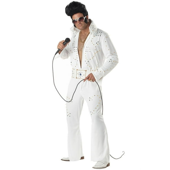 Mens Adult Mens Vegas New Retro Elvis Rock Star Outfit California Costume Collection Costume Halloween Outfit