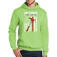 thumbnail image 1 of Mens Adult Retired Firefighter with AXE Hoodie Sweatshirt, 3XL Lime Green, 1 of 3