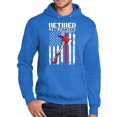 thumbnail image 1 of Mens Adult Retired Firefighter with AXE Hoodie Sweatshirt, Small Royal Blue, 1 of 3