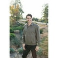 thumbnail image 1 of Mens Advanced Fleece Placket Sweat Shirt, Moss - Large, 1 of 1