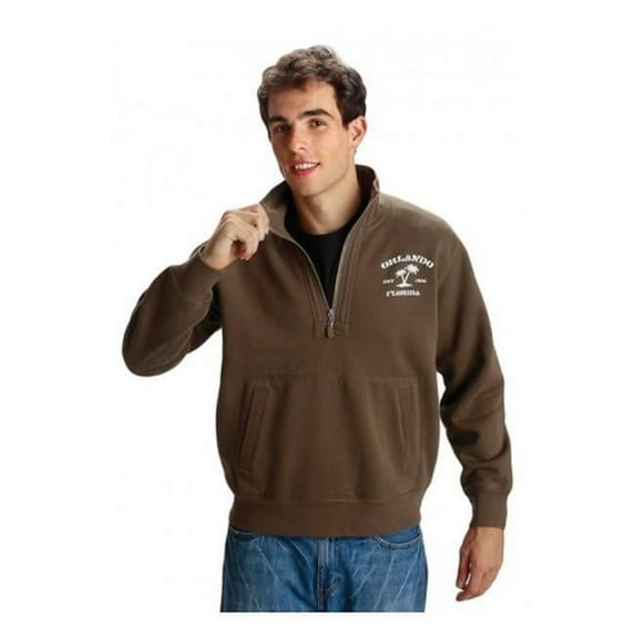 Mens Advanced Fleece Q-Zip Mock - Red - 2XL