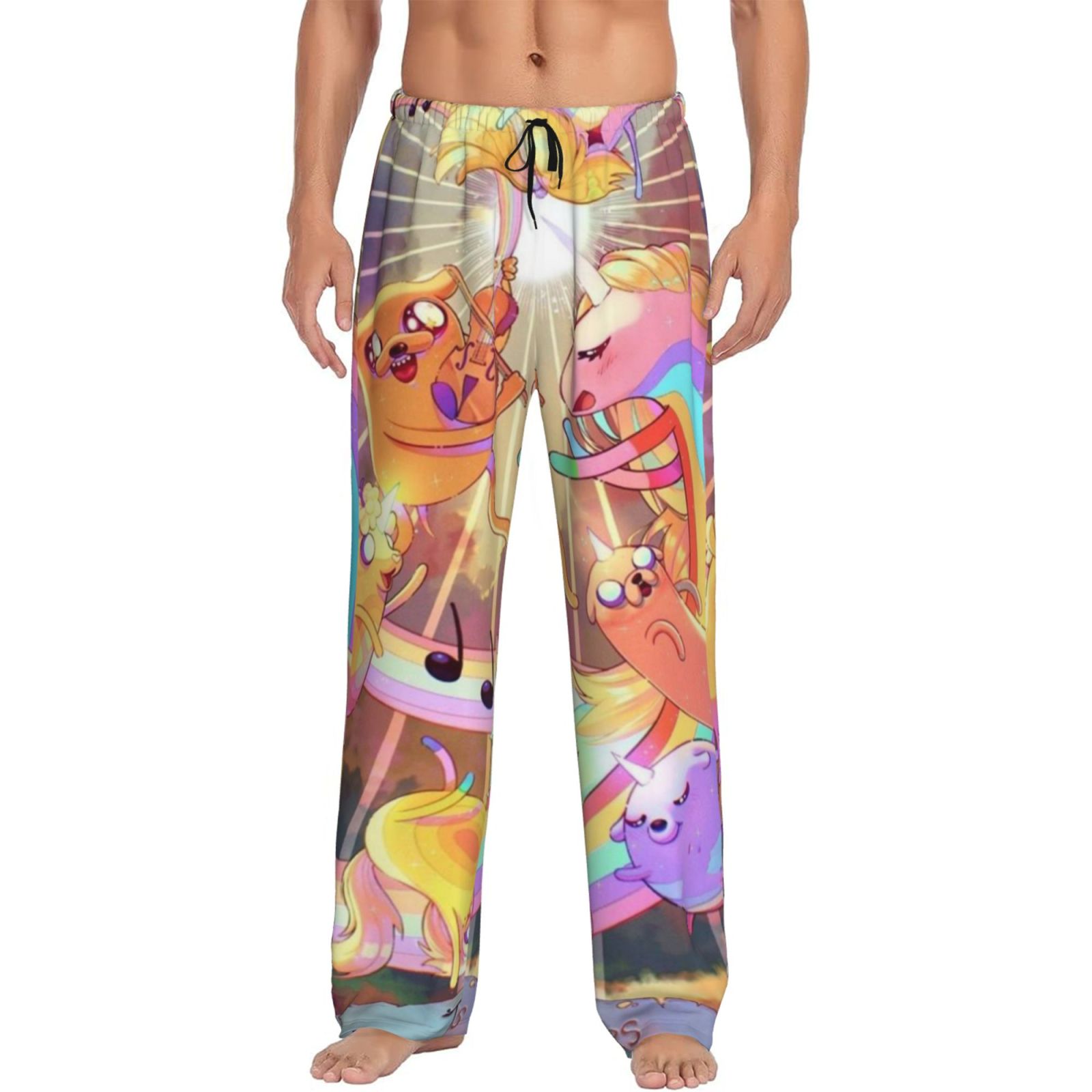 Mens Adventure Cartoon Time Pajama Pants Lounge Pants Super Soft Pajama ...