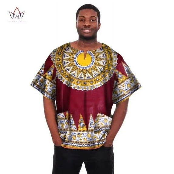Mens African Clothing African Print Wax Dashiki Men t-Shirt African Clothing Men Shirt Crop Tops