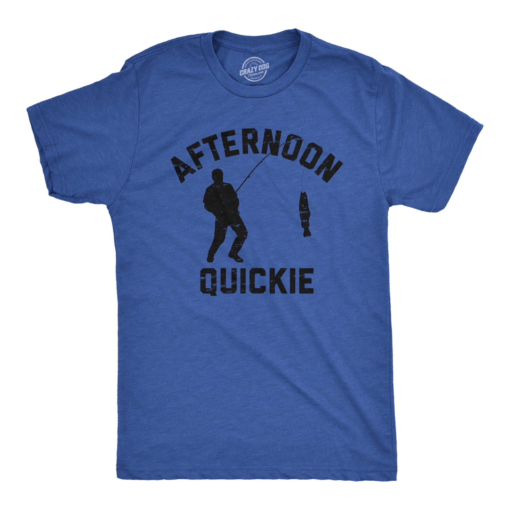 Mens Afternoon Quickie T Shirt Funny Fishing Rod Adult Sex Fisherman Joke  Tee For Guys Graphic Tees