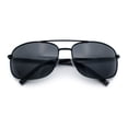 thumbnail image 1 of Mens Air Force Classic Narrow Rectangle Officer Cop Metal Rim Sunglasses All Black, 1 of 8