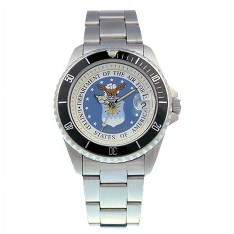 Del Mar 50445 Mens Air Force Military Watches Stainless Steel