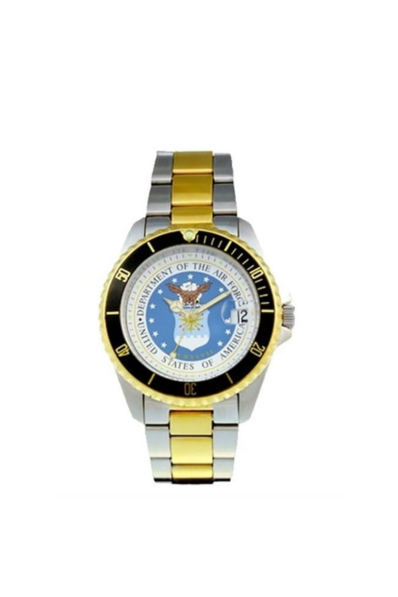 Mens Air Force Military Watches Two Tone
