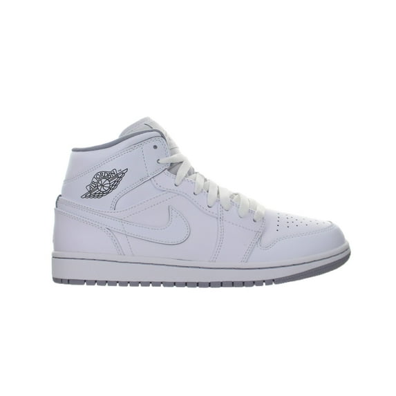 Mens Air Jordan 1 Mid White Wolf Grey 554724-112