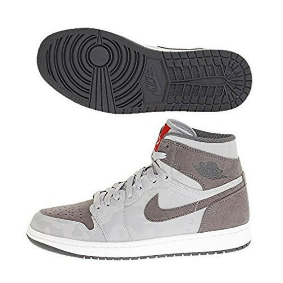 Mens Air Jordan 1 Retro High Premium Grey Camo Wolf Grey Dark Grey Whi
