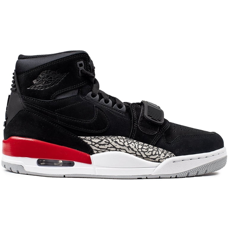 Mens Air Jordan Legacy 312 Black Suede Fire Red White Grey  display picture 3