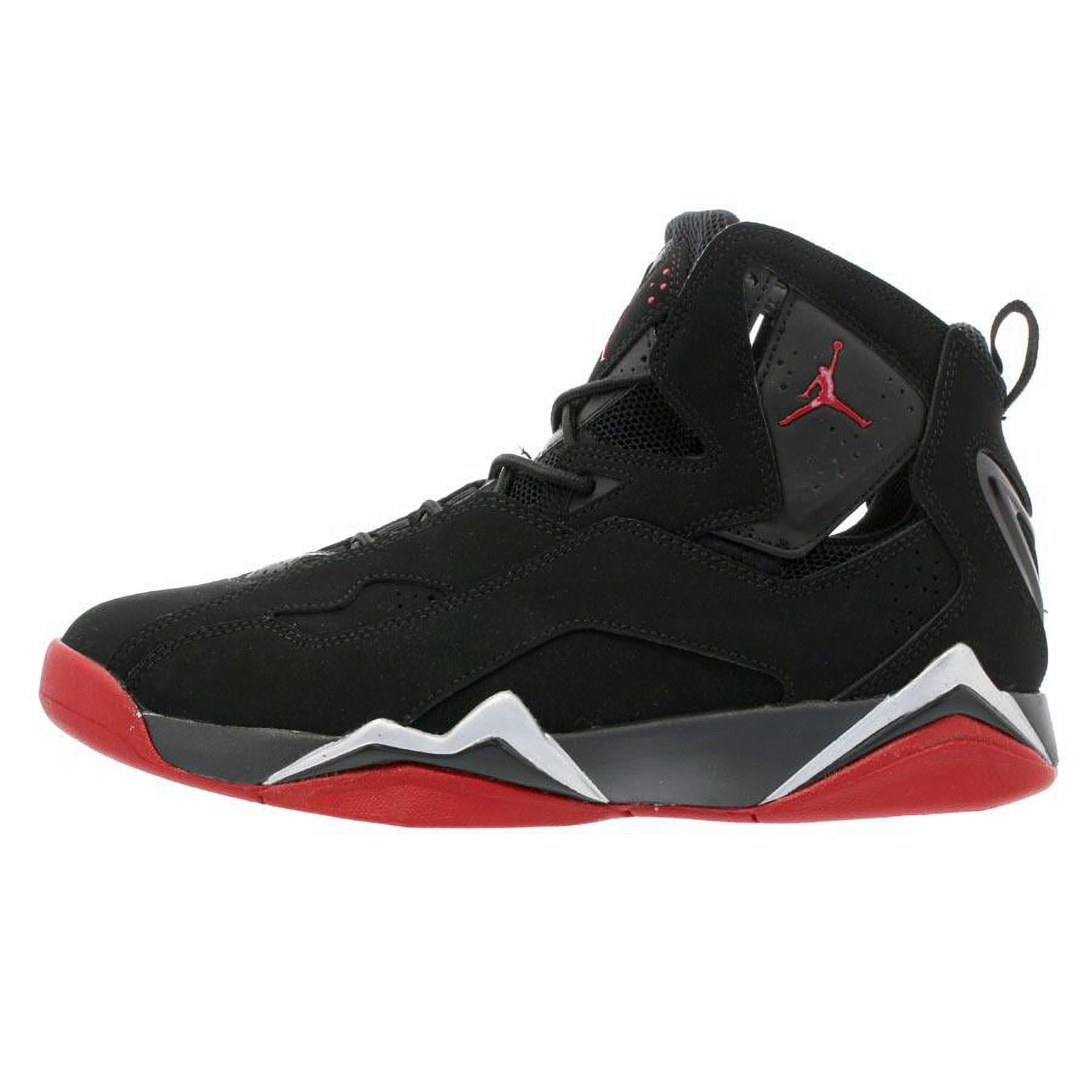 Mens Air Jordan True Flight Black Gym Red Metallic Silver 