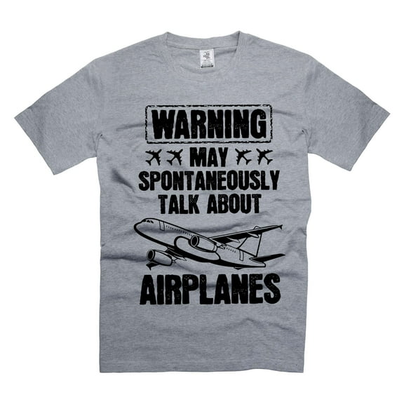 Mens Airplanes shirt Funny Saying Shirt Aviation Gifts Funny Joke Shirt Pilot Shirts Gift For Pilot (Small Grey)