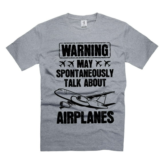 Mens Airplanes shirt Funny Saying Shirt Aviation Gifts Funny Joke Shirt Pilot Shirts Gift For Pilot (Small Grey)
