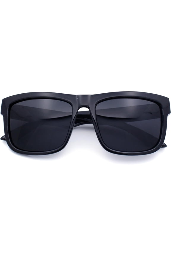 Mens All Black Gangster Oversize Horn Rim Cholo Sunglasses