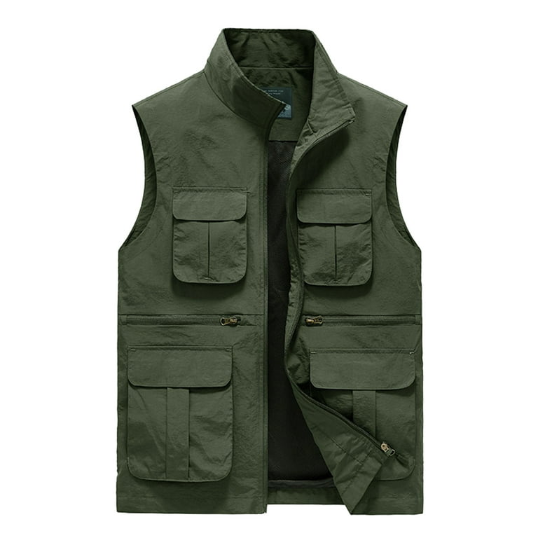 Mens All Seasons Fashion Casual Multi Pocket Quick Drying Fishing Vest