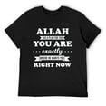 thumbnail image 1 of Mens Allah God Proud Islamic Islam Quran Muslim Akbar Gift T-Shirt Black 3X-Large, 1 of 5