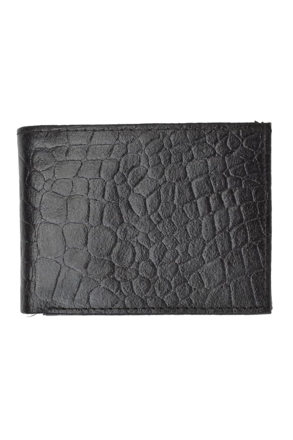 Mens Alligator Pattern Flap Up ID Card Holder Bifold Wallet 5553 CR (C) Brown