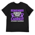 thumbnail image 1 of Mens Alzheimer'S Awareness Remember For Those Purple Ribbon Month T-Shirt Black X-Large, 1 of 5
