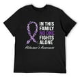 thumbnail image 1 of Mens Alzheimer's Awareness Purple Ribbon Dementia Mom Mom Grandma T-Shirt Black 2X-Large, 1 of 5