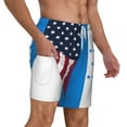 thumbnail image 1 of Mens America Honduran Flag 2 in 1 Quick Dry Swim Trunks with Compression Liner Beach Shorts, 1 of 6