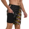 thumbnail image 1 of Mens America Maryland Flag Swimming Trunks with Compression Liner Beach Quick Dry Swim Shorts, 1 of 6