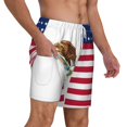 thumbnail image 1 of Mens America Mexican Flag 2 in 1 Quick Dry Swim Trunks with Compression Liner Beach Shorts, 1 of 6