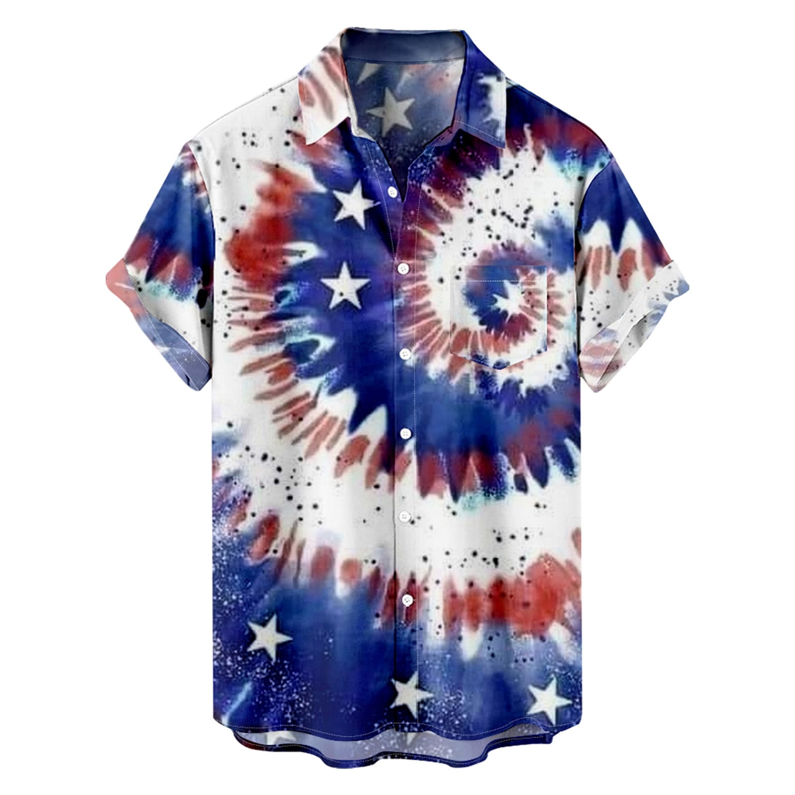 Mens American Flag Button Up Shirt Funny Fourth of July Shirts for Men ...