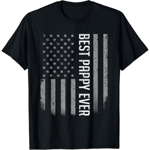 Mens American Flag Dad Shirt For Best Pappy Ever T-Shirt