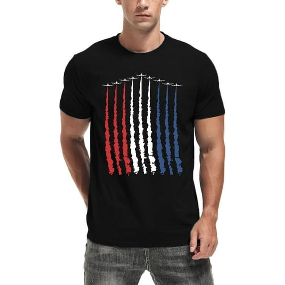 Mens American Flag Shirt USA Air Force Tshirts Patriotic 4th of July T-Shirt Memorial Day Tee Tops