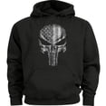 thumbnail image 1 of Mens American Flag Skull Hoodie Pullover Sweatshirt Clothing, 1 of 1