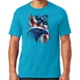thumbnail image 1 of Mens American Icon Patriotic Eagle T-shirt, 2XL Cali Blue, 1 of 2