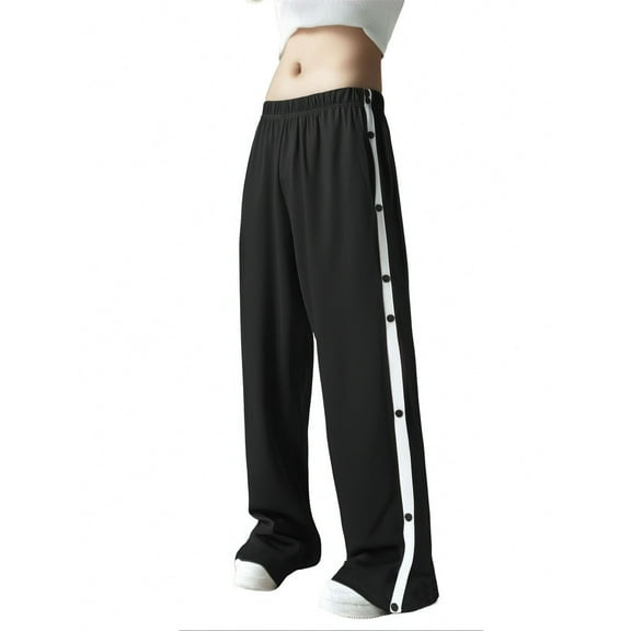 Mens And Women Fashion And Leisure Sports Loose Wide Leg Training Basketball Pants And Trousers After Solid Color Double High Bifurcation