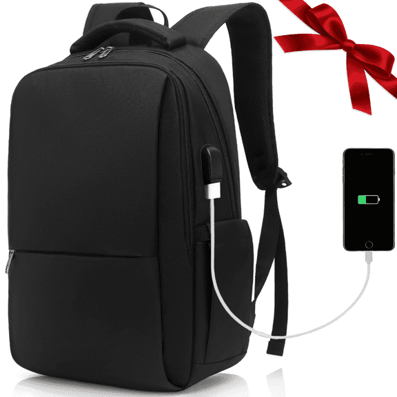 Besttravel Travel Backpack, 35L Flight Approved Carry On Laptops Bag, Business Backpack with USB Charging Port, Waterproof Casual Daypack for Women & Men Fits 15.6 Inch Laptop, Black