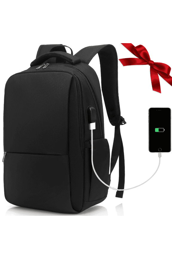 Travel Backpack, 35L Flight Approved Carry On Laptops Bag, Business Backpack with USB Charging Port, Waterproof Casual Daypack for Women & Men Fits 15.6 Inch Laptop, Black