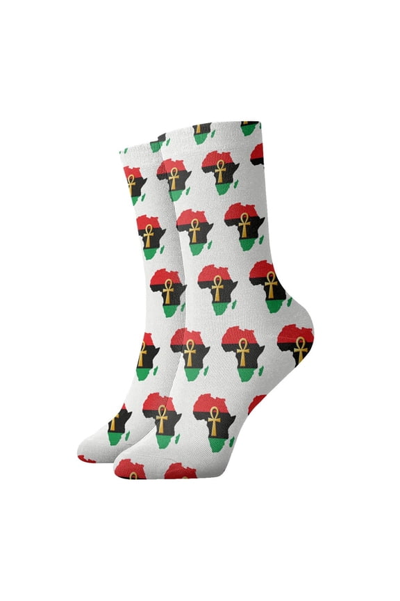 Mens Ankh African Colored Africa Novelty Ankle Socks Womens Comfort Casual Quarter Socks