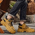 thumbnail image 1 of Mens Ankle Boots Lace‑Up Round Toe Soft‑Sole Comfort Short Boots with Rotating Shoelace Buckle Padded Inner Lining for Commute Hiking Daily Outdoor Casual Wear, 1 of 9