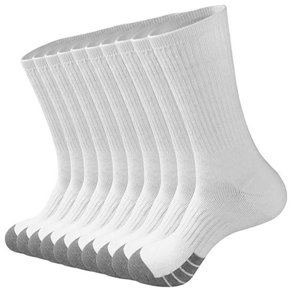 ZPYESWOW 5Pcs Socks for Men Mens Ankle Socks Men's Basketball Socks Solid Color Short Socks Performance Cushioned Men's Athletic Crew Socks with Arch Compression