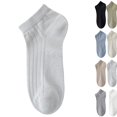 thumbnail image 1 of Mens Ankle Socks Thin Mesh Cotton Running Socks Summer Sweat Absorbent Breathable Sports Socks,Light Gray, 1 of 3