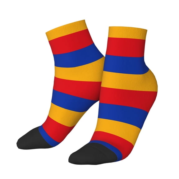 Mens Ankle Socks Womens Armenian Flag Quarter Breathable Casual Socks