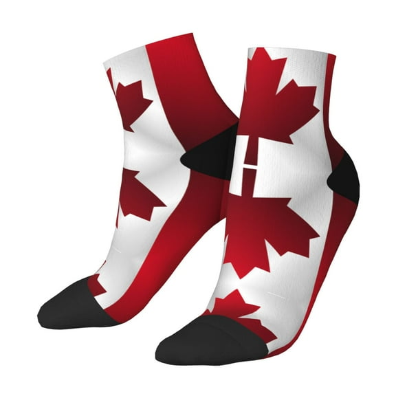 Mens Ankle Socks Womens Canada Flag Quarter Breathable Casual Socks