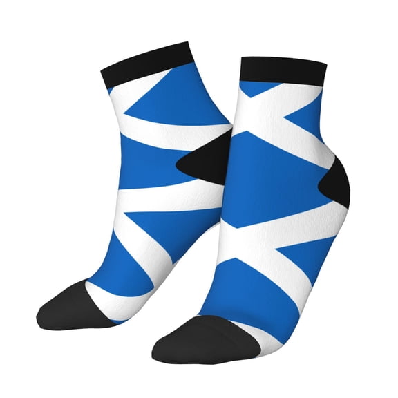 Mens Ankle Socks Womens Scotland Flag Quarter Breathable Casual Socks