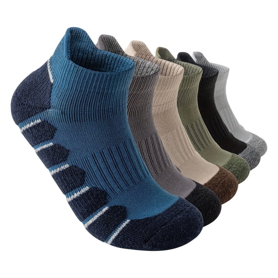 Mens Ankle socks Durable Color Short Basketball Six Pack Socks for Men