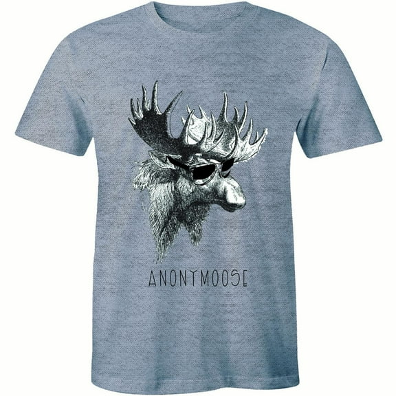 Mens Anonymoose Funny Moose In Sunglasses Cool Shades Forest Animal T-Shirt